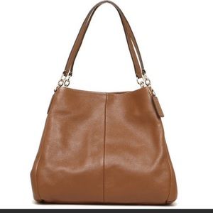 Coach phoebe leather shoulder bag